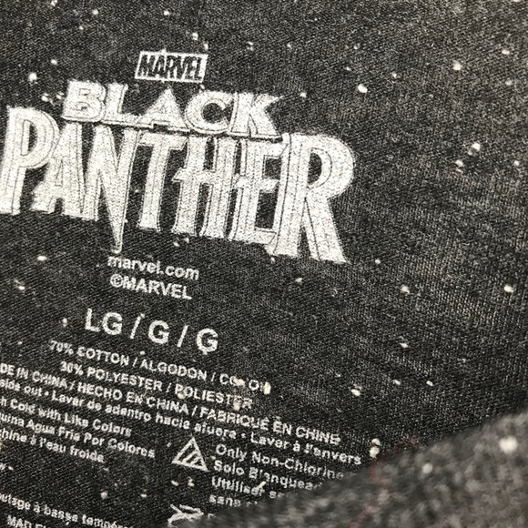 NWT Marvel Men Crew-Neck Black Panter T-Shirt - Picture 4 of 4